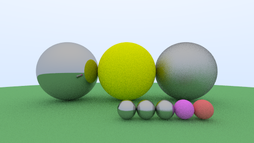 Rendered scene from the toy raytracer